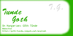 tunde goth business card